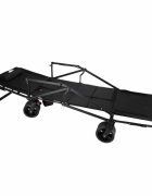 Luaro Carucior transportor transformabil in sezlong de plajacamping Ikonka black cadru solid din otel material Oxford 600D maner telescopic reglabil include pernuta