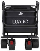Luaro Carucior transportor transformabil in sezlong de plajacamping Ikonka black cadru solid din otel material Oxford 600D maner telescopic reglabil include pernuta