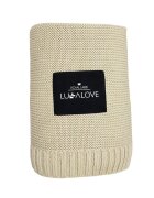 LullaLove Paturica crosetata din bambus si bumbac 80x100 cm model Coffee