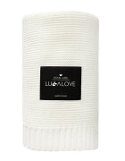 LullaLove Paturica crosetata din bambus si bumbac 80x100 Coconut
