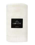 LullaLove Paturica crosetata din bambus si bumbac model Coconut 120x100 cm