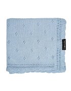 LullaLove Paturica crosetata din bambus si bumbac model Daisy 80x100 cm