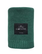 LullaLove Paturica crosetata din bambus si bumbac Verde 80x100 cm