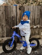 Maawo Bicicleta fara pedale pentru copii roti de 12 inch cu anvelope pneumatice cadru din aliaj de magneziu design ergonomic Saua reglabila sarcina maxima 30 kg Blue Stilus