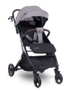 Maawo Carucior pentru copii Puer Light Grey compact cu cadrul din aluminiu roti pivotante din spuma Eva sistem de franare greutate redusa 79 kg pozitie somn cos de accesorii sarcina maxima 15 kg
