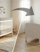 Magic kids Patut evolutiv 3 in 1 Philip Alb pat bebelusi junior si pat pentru scolari cu somiera reglabila in 3 pozitii si trepte detasabile 140 x 70 cm