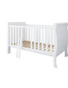 Magic kids Patut evolutiv Scarlet 2 in 1 pat bebe si pat prescolar cu somiera reglabila si protectii pentru dentitie 140 x 70 cm