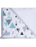 Magic kids Prosop de baie din bumbac cu gluga 100 x 100 cm alb