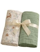 Magic kids Set 2 museline Botanical Nest din bumbac 70 x 70 cm