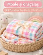 Magic kids Set 2 scutece din finet Little Sunshine pentru bebelusi 70 x 80 cm