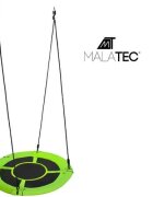 Malatec Leagan pentru copii rotund tip cuib de barza suspendat din tesatura Oxford 600D cadru din fier 4.5 x 100 x 180 cm Green
