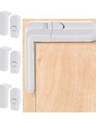 Malatec Set 4 sisteme de siguranta pentru sertare si dulapuri 7.5x4 cm
