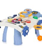 MalPlay Antemergator multifunctional 5 in 1 cu Volan ghidon reglabil Roti antiderapante angrenaje rotative dimensiune 40.5 x 43.5cm Blue Car
