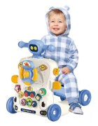 MalPlay Antemergator multifunctional 5 in 1 cu Volan ghidon reglabil Roti antiderapante angrenaje rotative dimensiune 40.5 x 43.5cm Blue Car