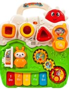 MalPlay Antepremergator 3 in 1 pentru copii interactiv echipat cu cu pian dimensiune 47 x 42 x 45 cm Green