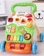 MalPlay Antepremergator 3 in 1 pentru copii interactiv echipat cu cu pian dimensiune 47 x 42 x 45 cm Green