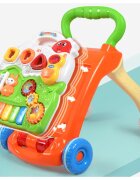 MalPlay Antepremergator 3 in 1 pentru copii interactiv echipat cu cu pian dimensiune 47 x 42 x 45 cm Green