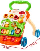 MalPlay Antepremergator 3 in 1 pentru copii interactiv echipat cu cu pian dimensiune 47 x 42 x 45 cm Green