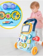 MalPlay Antepremergator educational 2 in 1 cu Pian Tabla de desen cu Stilou si Angrenaje rotative 39.5 x 32 x 40.2 cm Blue Elephant