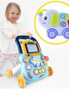 MalPlay Antepremergator educational 2 in 1 cu Pian Tabla de desen cu Stilou si Angrenaje rotative 39.5 x 32 x 40.2 cm Blue Elephant