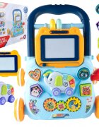 MalPlay Antepremergator educational 2 in 1 cu Pian Tabla de desen cu Stilou si Angrenaje rotative 39.5 x 32 x 40.2 cm Blue Elephant