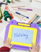 MalPlay Antepremergator educational 2 in 1 cu Pian Tabla de desen cu Stilou si Angrenaje rotative 39.5 x 32 x 40.2 cm Pink Elephant