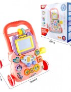 MalPlay Antepremergator educational 2 in 1 cu Pian Tabla de desen cu Stilou si Angrenaje rotative 39.5 x 32 x 40.2 cm Pink Elephant