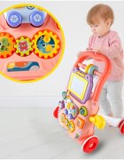 MalPlay Antepremergator educational 2 in 1 cu Pian Tabla de desen cu Stilou si Angrenaje rotative 39.5 x 32 x 40.2 cm Pink Elephant