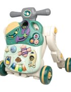 MalPlay Antepremergator evolutiv pentru copii Green cu lumini sunete si angrenaje rotative dimensiune 45 x 42 x 46 cm