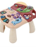 MalPlay Antepremergator evolutiv pentru copii Pink cu lumini sunete si angrenaje rotative dimensiune 45 x 42 x 46 cm