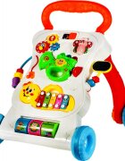 MalPlay Antepremergator interactiv educativ pentru copii cu roti robuste design ergonomic cu trompeta lumini chimvale viteza reglabila dimensiune 46 x 45 x 34 cm