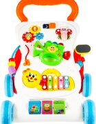 MalPlay Antepremergator interactiv educativ pentru copii cu roti robuste design ergonomic cu trompeta lumini chimvale viteza reglabila dimensiune 46 x 45 x 34 cm