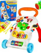MalPlay Antepremergator interactiv educativ pentru copii cu roti robuste design ergonomic cu trompeta lumini chimvale viteza reglabila dimensiune 46 x 45 x 34 cm