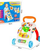 MalPlay Antepremergator interactiv educativ pentru copii cu roti robuste design ergonomic cu trompeta lumini chimvale viteza reglabila dimensiune 46 x 45 x 34 cm