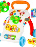 MalPlay Antepremergator interactiv educativ pentru copii cu roti robuste design ergonomic cu trompeta lumini chimvale viteza reglabila dimensiune 46 x 45 x 34 cm
