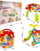 MalPlay Antepremergator interactiv multifunctional 5 in 1 cu Pian Sunete Lumini Labirint si angrenaje rotative 48.5 x 37.5 x 51.5 cm