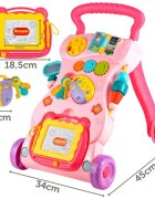 MalPlay Antepremergator MalpPlay Pink interactiv cu panou muzical si luminos tabla de desenat