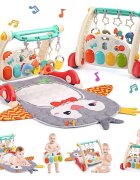 MalPlay Antepremergator multifunctional 2 in 1 cu Salteluta de joaca Mov