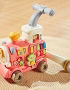 MalPlay Antepremergator multifunctional 3 in 1 cu emisie de aburi cu centru de activitati Pian angrenaje rotative 42 x 41 x 45 cm Locomotiva Choo-Choo Pink