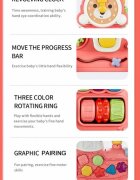 MalPlay Antepremergator multifunctional 5 in 1 pentru copii Choo-Choo Pink cu vagon-scaunel sortator de forme pian muzical iluminal cu 5 clape colorate dimensiune 69 x 34 x 30 cm