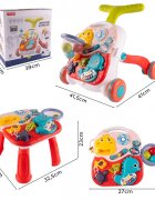 MalPlay Antepremergator multifunctional cu cos de baschet panou interactiv forme geometrice ceas Pian cu maner reglabil 41.5 x 41 x 42.5 cm Seahorse