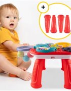 MalPlay Antepremergator multifunctional cu cos de baschet panou interactiv forme geometrice ceas Pian cu maner reglabil 41.5 x 41 x 42.5 cm Seahorse