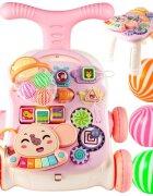 MalPlay Antepremergator muzical cu activitati 2 in 1 pentru copii Pink