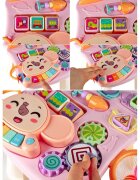 MalPlay Antepremergator muzical cu activitati 2 in 1 Roz