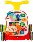 MalPlay Antepremergator muzical pentru copii 2 in 1 cu 5 functii distincte panou interactiv detasabil pian muzical masuta de joaca cos de baschet red