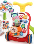 MalPlay Antepremergator muzical pentru copii 2 in 1 cu 5 functii distincte panou interactiv detasabil pian muzical masuta de joaca cos de baschet red
