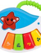 MalPlay Antepremergator pentru copii cu Pian Telefon Tabla magnetica de scris cu stilou angrenaje rotative 43 x 34 x 45 cm Walker Pusher Multicolor