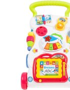 MalPlay Antepremergator pentru copii cu Pian Telefon Tabla magnetica de scris cu stilou angrenaje rotative 43 x 34 x 45 cm Walker Pusher Multicolor