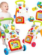 MalPlay Antepremergator pentru copii cu Pian Telefon Tabla magnetica de scris cu stilou angrenaje rotative 43 x 34 x 45 cm Walker Pusher Multicolor