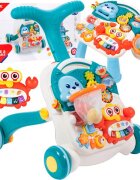 MalPlay Antepremergator si Masuta de activitati 2 in 1 cu Pian detasabil Cos de baschet 43 x 37 cm Blue